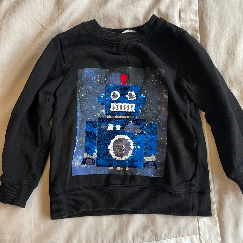 H&M Robot sweatshirt. Size 3-4y